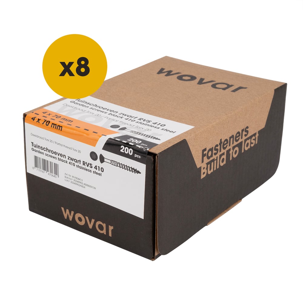 PotdekselschroevenZwartRVS4104x70mmTorx20Deeldraad_Doosje