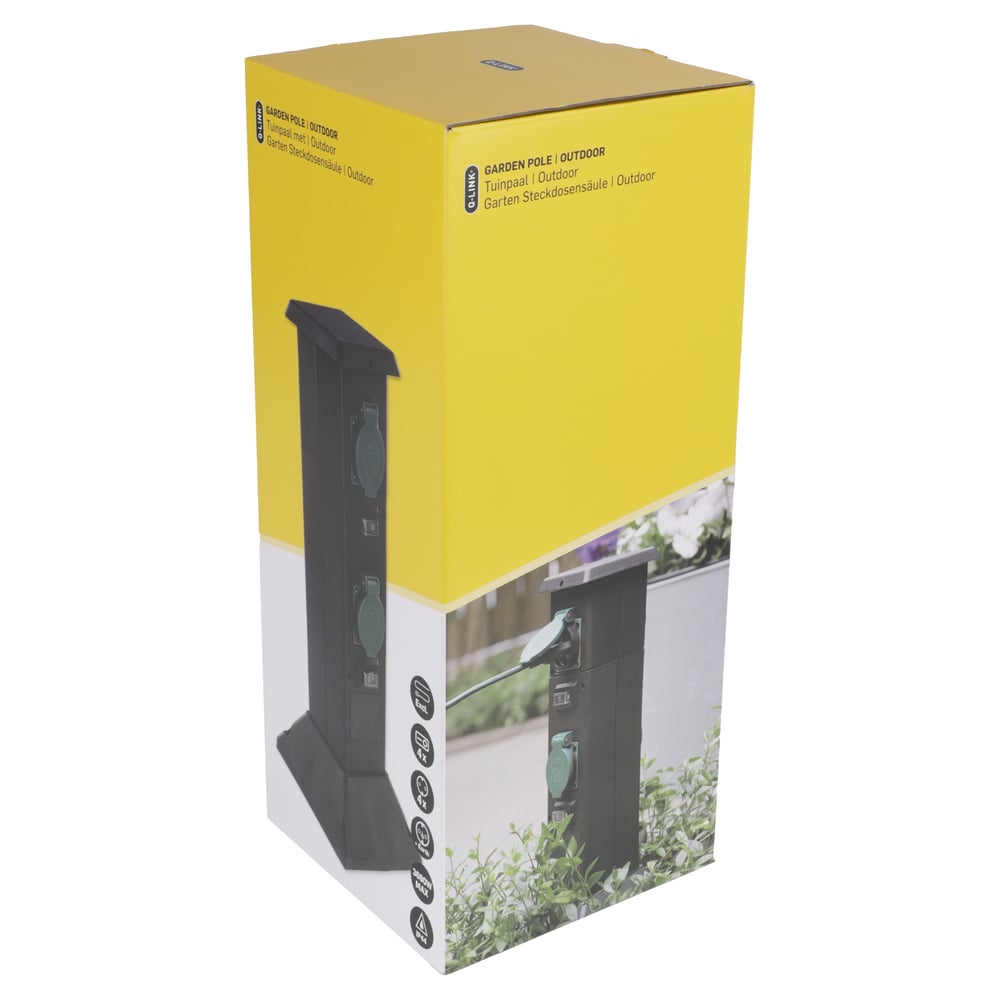 tuinpaalmet4stopcontactenrandaardeip4440cmzwart4