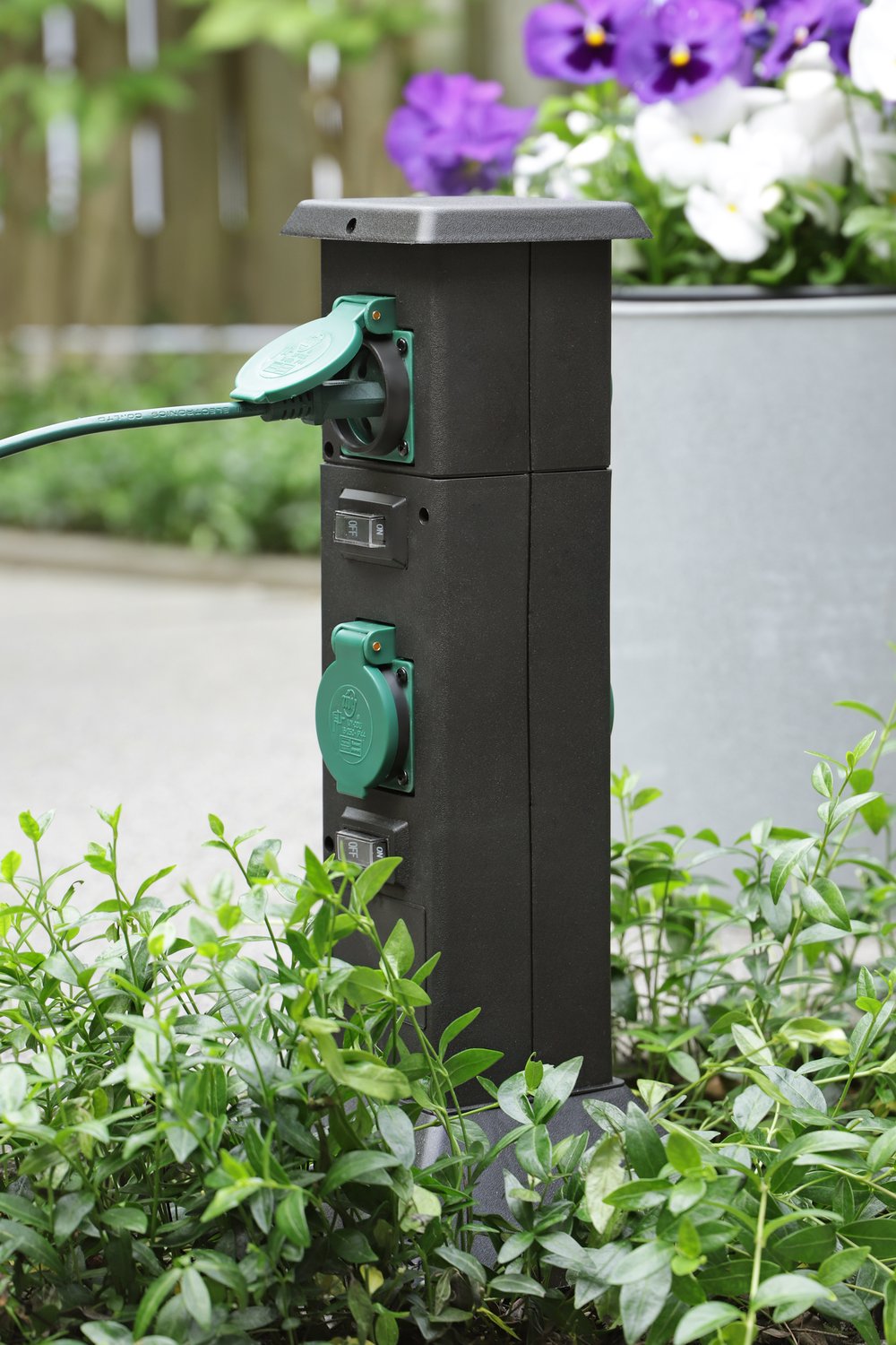 tuinpaalmet4stopcontactenrandaardeip4440cmzwart9