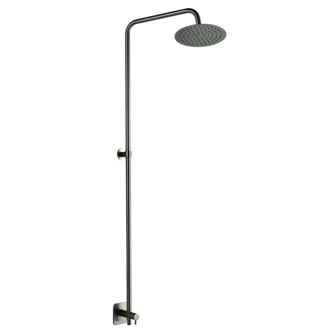 Gunmetal_Buitendouche_Set_voor_Tuinslang_Wandmontage