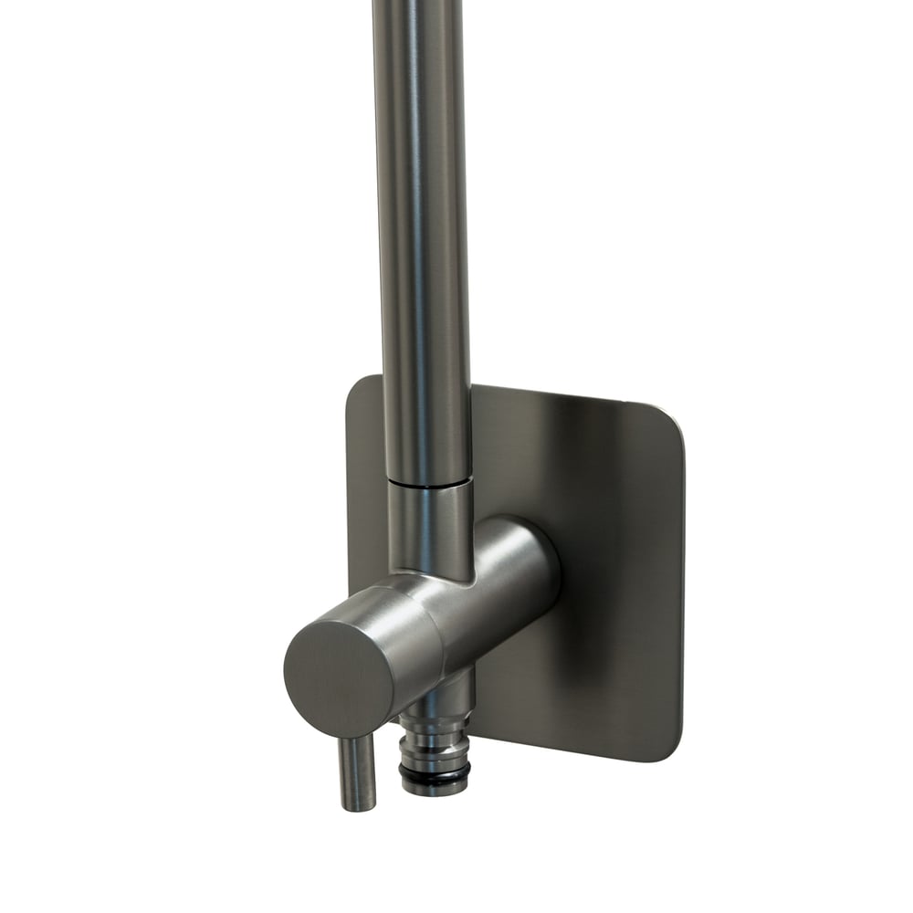 buitendouchesgunmetaldraaiknop