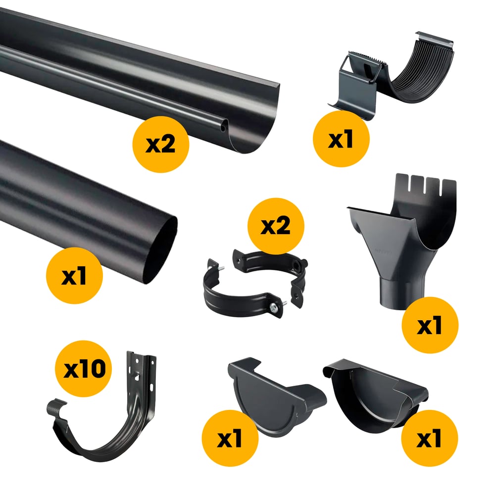Wovar_Productfotografie_WV023934_Dakgoot_Zink_CompleteSet_Zwart_3_4m