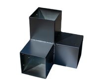 Łącznik narożny do pergoli czarny dla belek 12x12 cm