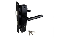 Deurbeslag_Set_Compleet_iPoortslot_Zwart_op_Schild