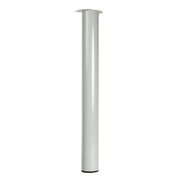 Tafelpoot_Wit_Rond_Staal_720_mm_