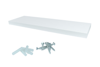 ZwevendeWandplank80x24cmWitBevestigingsmateriaal