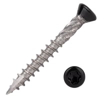 PotdekselschroevenZwartRVS4105x40mmTorx25Deeldraad