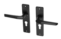 zwarte_deurklinken_met_schild_pc55_aluminium_duimmodel_per_set