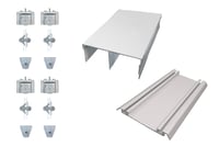 CompletesetSchuifdeursysteemKast2deursZilver