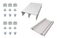 CompletesetSchuifdeursysteemKast3deursZilver