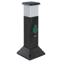 tuinpaalmetlampen2stopcontactenrandaardeip4440cmzwart