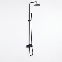 Zwart_Buitendouche_Set_Warm_en_Koud_Water_Wandmontage
