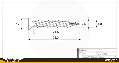 4x25mm_technischetekening