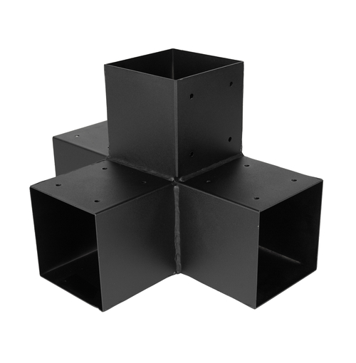 PergolaClosedCornerConnectorwithExtensionBlackfor15x15cmBeams
